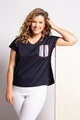 Grosse Grössen Blusenshirt, Damen, blau, Größe: 42/44, Baumwolle, Ulla Popken