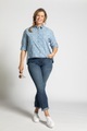 Grosse Grössen Hemdbluse, Damen, blau, Größe: 50/52, Baumwolle, Ulla Popken