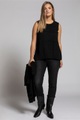 Ulla Popken, Grosse Grössen Plissee-Top, Damen, schwarz, Größe: 50, Polyester/Polyester, Ulla Popken