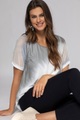 Grosse Grössen Blusenshirt, Damen, weiß, Größe: 54/56, Polyester/Viskose, Ulla Popken