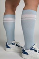Ulla Popken, Grosse Grössen Kompressions-Kniestrümpfe, Damen, blau, Größe: One Size, Baumwolle/Synthetische Fasern/Elasthan, Ulla Popken