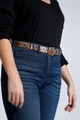 Grosse Grössen Leder-Gürtel, Damen, orange, Größe: 105, Leder, Ulla Popken