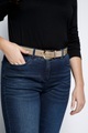 Grosse Grössen Leder-Gürtel, Damen, beige, Größe: 115, Leder, Ulla Popken