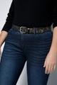 Grosse Grössen Leder-Gürtel, Damen, beige, Größe: 115, Leder, Ulla Popken