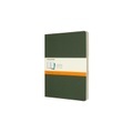 Moleskine Cahier Xlarge, 3er Set, Liniert, Kartoneinband, Myrtengrün