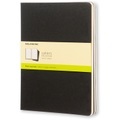 Moleskine Cahier XL, blanko, schwarz, 3er-Set