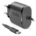 SBS Reiseladegerät Type C - Reiseladegerät (Schwarz)