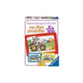 RAVENSBURGER Puzzle 3x6 Teile Bagger-Traktor und Kipplader