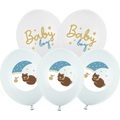 Partydeco Luftballon Baby Boy Weiss / Blau, 6 Stück