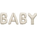PARTYDECO Folienballon 35cm FB277T-013 Baby beige