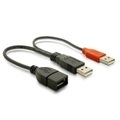 USB Y-Kabel 2x Stecker A > Buchse A