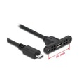 DeLOCK 1m, 2xUSB2.0 Micro-B USB Kabel USB 2.0 Micro-USB B Schwarz