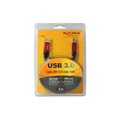 Delock USB 3.0 Anschlusskabel [1x USB 3.0 Stecker A - 1x USB 3.0 Stecker A] 5 m Rot, Schwarz vergoldete Steckkontakte,