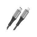 deleyCON USB-2.0-Kabel USB C - Lightning - 1m