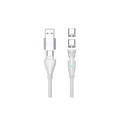 4smarts USB-Kabel C/A 540° Magnetkabel GravityCord 100W 1.8 m Weiss