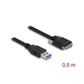DeLOCK 87798 USB Kabel 0,5 m USB 3.2 Gen 1 (3.1 Gen 1) USB A Micro-USB B Schwarz