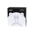 onit USB4-Kabel Premium USB C - USB C 1 m, Weiss
