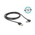 Delock Easy-USB 2.0, Kabel (Typ A) 90° gewinkelt Stecker auf (Typ A) Stecker, 1 m