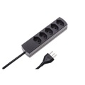 MH Safety-Line 124507 Steckdosenleiste ohne Schalter 5fach Schwarz