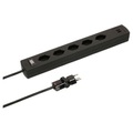 Max Hauri - Steckdosenleiste SafetyLine 5x T13 mit USB A, schwarz