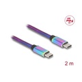 Delock USB-C® Kabel USB 2.0 USB-C® Stecker, USB-C® Stecker 2.00 m Mehrfarbig 81116