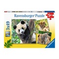 Kinderpuzzle Panda, Tiger und Löwe