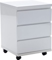 MCA furniture Rollcontainer »RC«, Büroschrank rollbar, weiss hochglanz