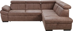 exxpo - sofa fashion Ecksofa, inklusive Kopfteil- und Armteilverstellung, wahlweise mit Bettfunktion und Bettkasten