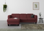 sit&more Ecksofa »Bellucci«, inklusive Kopfteilverstellung und Federkern, wahlweise mit Bettfunktion und Bettkasten