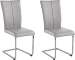 Home affaire Freischwinger »Nils«, (Set), 2 St., Microfaser, Stuhl belastbar bis 120 Kg, Gestell aus Metall im Chrom-Look oder schwarz