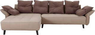 INOSIGN Ecksofa »Charming«, mit farblich abgesetzten Rückenkissen