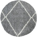 Paco Home Hochflor-Teppich »Kalmar 442«, rund, 40 mm Höhe, Scandi Design, Rauten Muster, weich & kuschelig, ideal im Wohnzimmer & Schlafzimmer