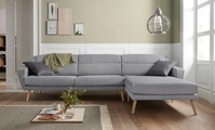 andas Ecksofa »Bille«, mit Naht im Rückenkissen und Beinen aus Eichenholz, Design by Morten Georgsen