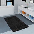 PACO HOME, Paco Home Badematte »Riga 186«, Höhe 16 mm, rutschhemmend beschichtet, fussbodenheizungsgeeignet, Badteppich, Uni Farben, mit Bordüre, waschbar, rechteckig & rund erhältlich