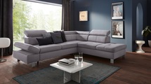 exxpo - sofa fashion Ecksofa, mit Kopf- bzw. Rückenverstellung, wahlweise mit Bettfunktion und Bettkasten