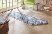NORTHRUGS Läufer »Jardin«, rechteckig, 5 mm Höhe, In-und Outdoor geeignet, Wohnzimmer, Balkon, Terrasse, Garten, Robust, Pflegeleicht, Flachgewebe, Wendbar