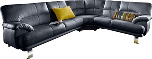 TRENDMANUFAKTUR Ecksofa, mit langem Schenkel