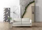 machalke® 2,5-Sitzer »amadeo«, Ledersofa mit geschwungenen Armlehnen, Breite 180 cm