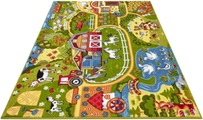 HANSE Home Teppich »Farm Living«, rechteckig, 9 mm Höhe, Weicher Flor, Farbenfrohes Design, Kinderzimmer, Spielunterlage, Tiere, strapazierfähig, pflegeleicht
