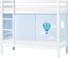 Hoppekids Etagenbett, Liegefläche 70x160 cm, Kiefer weiss lackiert,mit Textilset und wahlweise mit Matratze