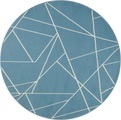 my home Teppich »Oswyn«, rund, 8 mm Höhe, Kurzflor, Geometrisches Design, Zwei-Farben Kombination, Wohnzimmer, Schlafzimmer, Arbeitszimmer, Robust, Pflegeleicht