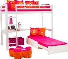Hoppekids Hochbett, inkl. Tischplatte und Ausziehbett