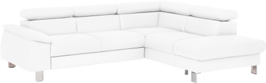 COTTA Ecksofa »Komaris«, inklusive Kopf- bzw. Rückenverstellung, wahlweise Bettfunktion, Bettkasten und RGB-LED-Beleuchtung