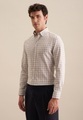 seidensticker Flanellhemd »Comfort«, Comfort Langarm Button-Down-Kragen Karo