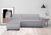 Dorel Home Ecksofa »Allie Schlafsofa 230 cm mit Relaxfunktion in der Rückenlehne«, Schlaffunktion (108/194,5cm), trendiger Cord o. pflegeleichter Velours