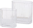 BOLTZE Tischvase »Tulipa«, (Set, 2 St.), aus Glas, Höhe ca. 14 cm und 18 cm