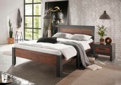 Home affaire Bettanlage »BROOKLYN« (Set, Einzelbett mit Holzkopfteil, Nachtkommode)