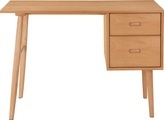 elbgestoeber Schreibtisch »Elblamelle«, in schöner Holzoptik aus massivem Eschenholz und MDF, mit zwei Schubkästen, Breite 110 cm