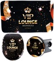Sanilo Badaccessoires-Sets »VIP-Lounge«, (Komplett-Set, 3 tlg.), bestehend aus WC-Sitz, Badteppich und Waschbeckenstöpsel