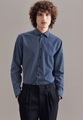 Casual Hemd Regular Fit Langarm Druck Herren Blau L
